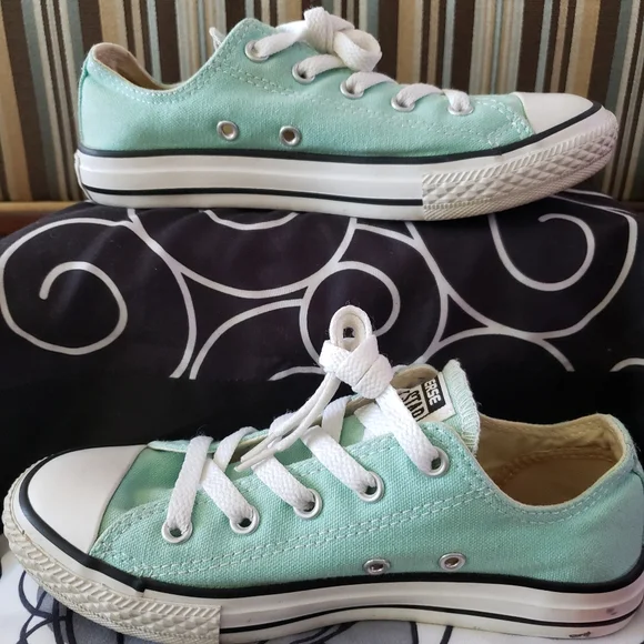 EUC Converse CTAS mint green (Youth size 2) kicks - Picture 7 of 7